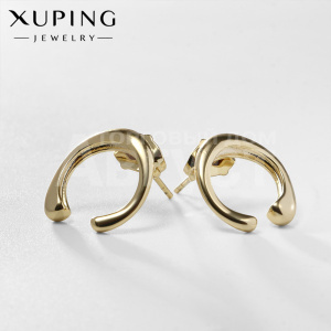 Бижутерия Xuping 10453396 Серьги подкова, медь, бижутерный сплав, золото