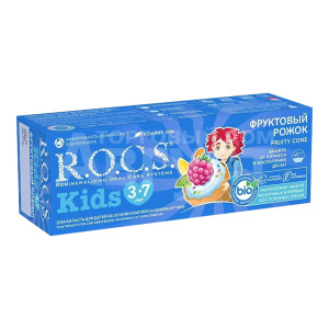 Зубная паста R.O.C.S. детская, Фруктов рожок, от 3лет, 45 г