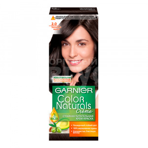 Краска для волос Garnier Color Naturals тон 2.0, Элегантный черный