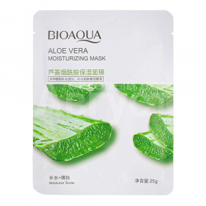 Маска для лица Bioaqua для лица тканевая, увлажняющая, с алоэ, 25 г