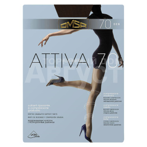 Колготки Omsa Attiva 70 ден, размер 6, fumo (серые)
