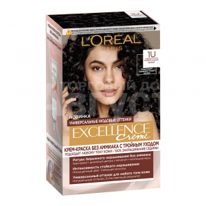 Краска для волос L'Oreal Excellence Creme без аммиака тон 1 U, Универсальный черный