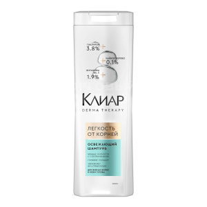 Шампунь Clear derma therapy Легкость от корней освежающий шампунь,для жирных волос и кожи головы, 380 мл