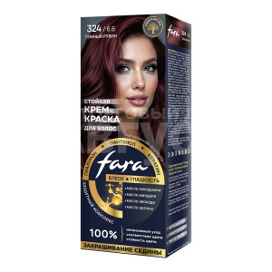 Крем-краска для волос Fara NC тон 324/6.6, темный рубин