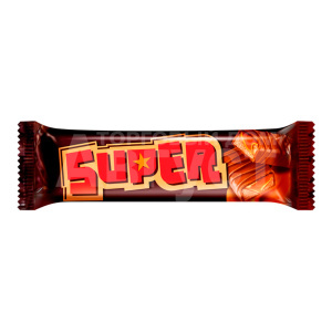Шоколадный батончик SUPER с нугой и мягкой каремлью, 40 г