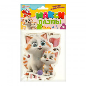 Пазл Умные игры 9871 Мамы и малыши, макси,в пакете 130*230*10 мм, 4 шт