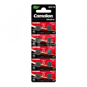Батарейка Camelion АG10 LR1130, 389/390, алкалиновая, 1 шт