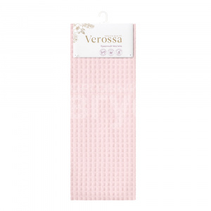 Полотенце кухонное Verossa 772552 вафельное, однотонное 40*70 см, нежно-розовый