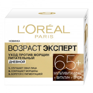Крем для лица L'Oreal Возраст эксперт 65+ дневной уход против морщин, 50 мл