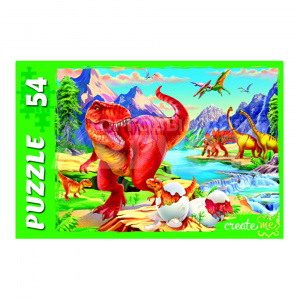 Игра П54-3289 Пазл Мир динозавров № 42, 54 элементов
