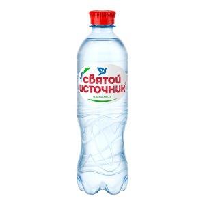 Вода газированная питьевая Святой источник 0,5л пластиковая бутылка