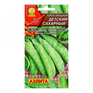 Семена АЭЛИТА Горох овощной Детский сахарный, цветной пакет, 10 г