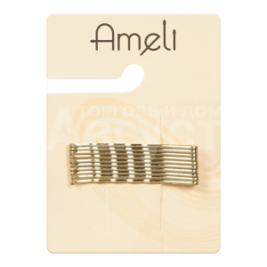 Невидимка для волос Ameli WHB23922-1 4,7 см, золото, 10 шт