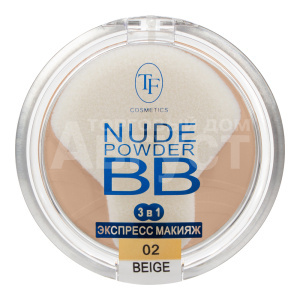 Пудра компактная Triumf Nude BB Powder, бежевый, тон 02