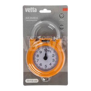 Весы-безмен Vetta 487-061 механический, круглый, нагрузка до 10 кг 11*7,5 см, оранжевый