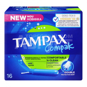 Тампоны гигиенические Tampax Compak с аппликатором Super 16 шт