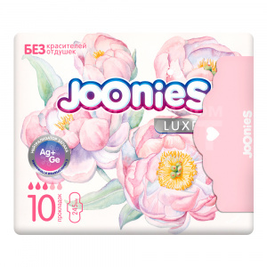 Прокладки гигиенические JOONIES LUXE дневные, с крылышками, 10 шт