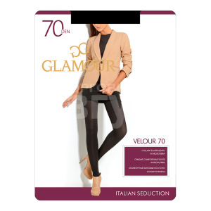 Колготки Glamour Velour 70 ден, размер 2, nero (черные)