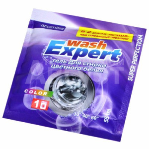 Гель для стирки Aromika Wash Expert для стирки цветного белья, саше, 55 мл