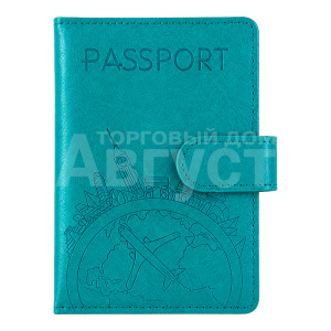 Обложка OD-05/1 для паспорта, цвет: бирюзовый