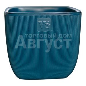 Кашпо VipSet AMF-1,95-15 Фабио с дренажной системой, пластик, синий, 1,95 л