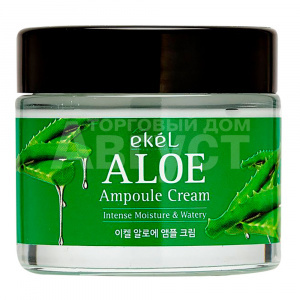 Крем для лица Ekel Aloe ampule cream, с экстрактом алоэ, 70 мл