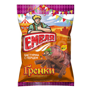 Гренки Емеля со вкусом бастурмы с перцем, 60 г