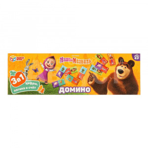 Игра Умные игры 0633 Домино, Маша и медведь 3 в 1