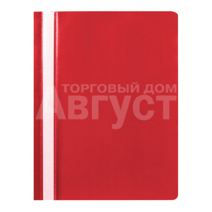 Скоросшиватель пластиковый Staff 225729 А4, 100/120 мкм, красный