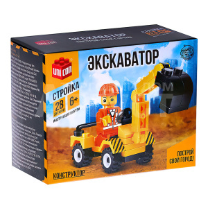 Конструктор UNICON 1426836 Экскаватор, 28 деталей