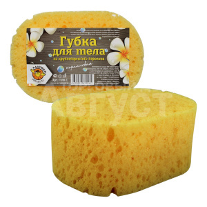 Губка для тела Ладушки крупнопористая овальная