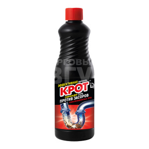 Чистящее средство Крот Торнадо гель для устранения засоров, флакон, 1 л