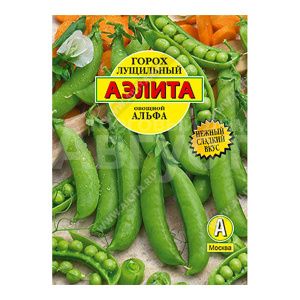Семена АЭЛИТА горох, Альфа Лущильный, цп, 10 г