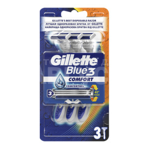Станок для бритья Gillette Blue одноразовый 3 лезвия, мужской, 3 шт
