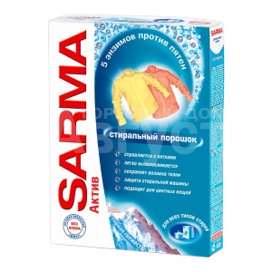 Стиральный порошок Sarma Active Горная свежесть, универсальный, 400 г