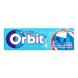 Жевательная резинка Orbit Сладкая мята, без сахара, 13,6 г