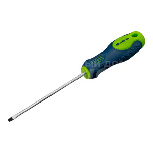 Отвертка Bartex 317418 шлицеваяSL3,0х100 мм, CrV, 2двухкомпанентная ручка, 100 мм