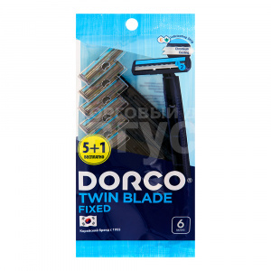 Станок для бритья Dorco одноразовый 2 лезвия, мужской, 6 шт