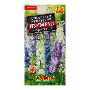 Семена цветов АЭЛИТА Дельфиниум Изумруд, микс, цп, 25 шт