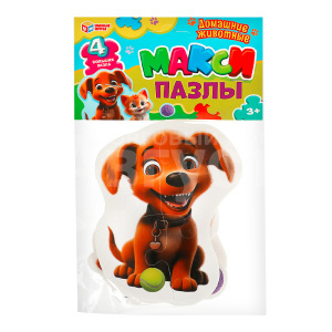 Пазл Умные игры 4660254420069 Домашние животные.Макси-пазлы 4 пазла.130х230х10, картон