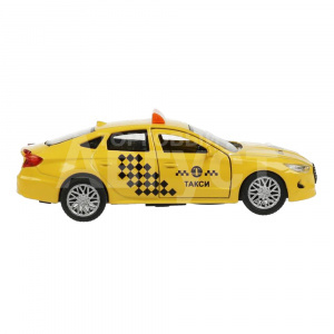 Машина SONATA-12TAX-YE Технопарк инерционная, HYUNDAI SONATA ТАКСИ, 12 см, металл