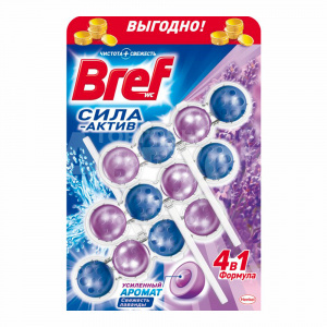 Блок туалетный Bref Сила-актив лаванда 3*50г