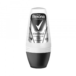Дезодорант-антиперспирант мужской Rexona Men Невидимый для черного и белого, ролик, 50 мл