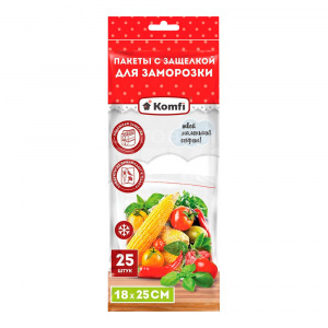 Пакетики для заморозки Komfi 1729, 18*25 см, 25 шт