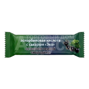Аскорбиновая кислота с сахаром, Черная смородина, 25 мг, 10 таблеток