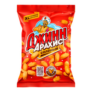 Арахис Джинн, жареный, солёный, 80 г