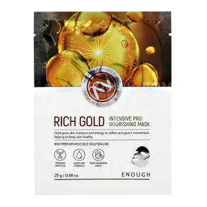 Маска для лица Enough Rich Gold Intensive тканевая, с коллоидным золотом, 25 г
