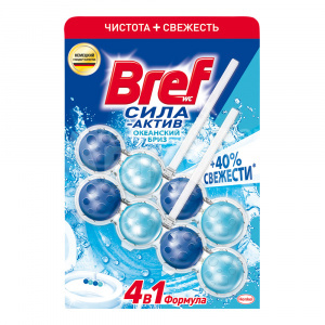 Блок туалетный Bref Сила-актив Океанская свежесть, 2*50г