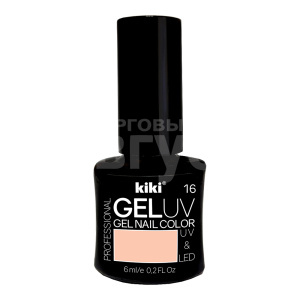 Лак для ногтей Kiki UV гель, цвет персиковый, тон 16, 6 мл