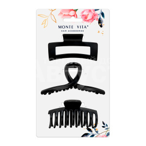 Краб для волос 457012 Monte Vita 11 см, ассорти